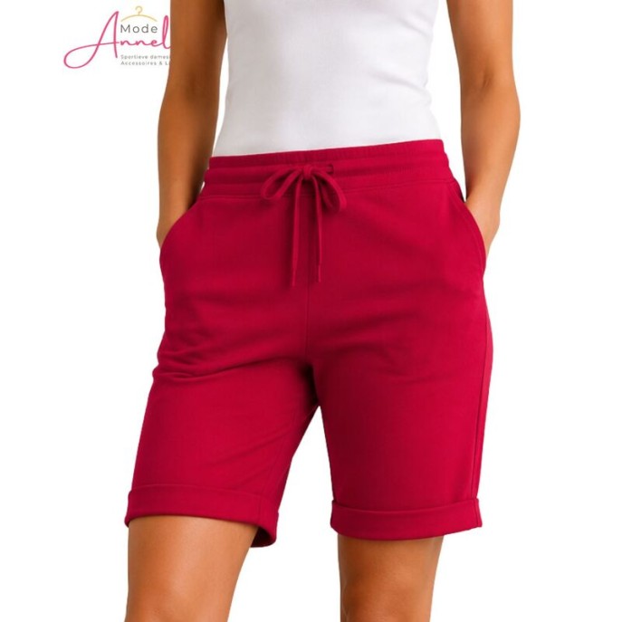Enjoy Korte broek travel 870716  donker Rood